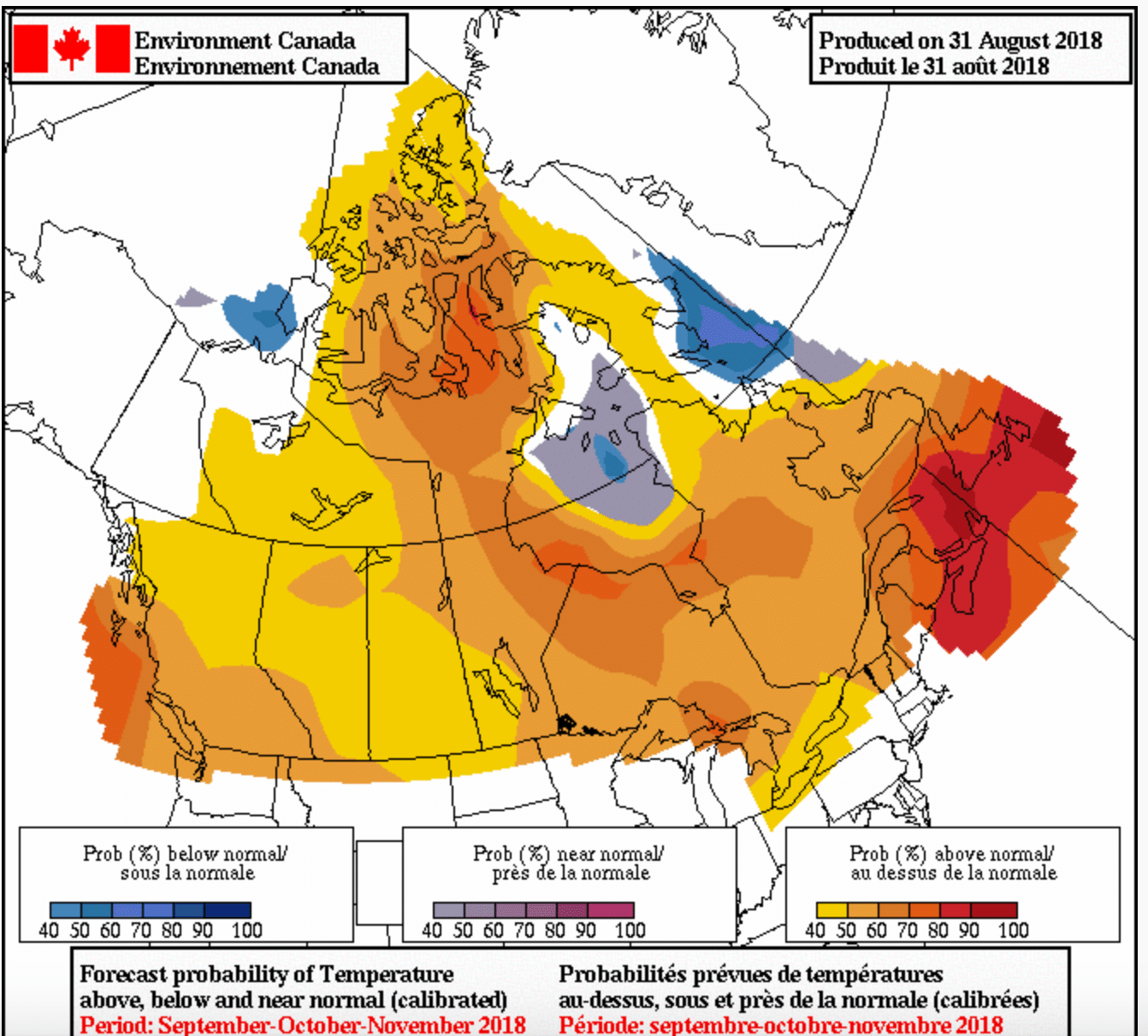 Map of the Week Temperature forecast probabilities The Canola
