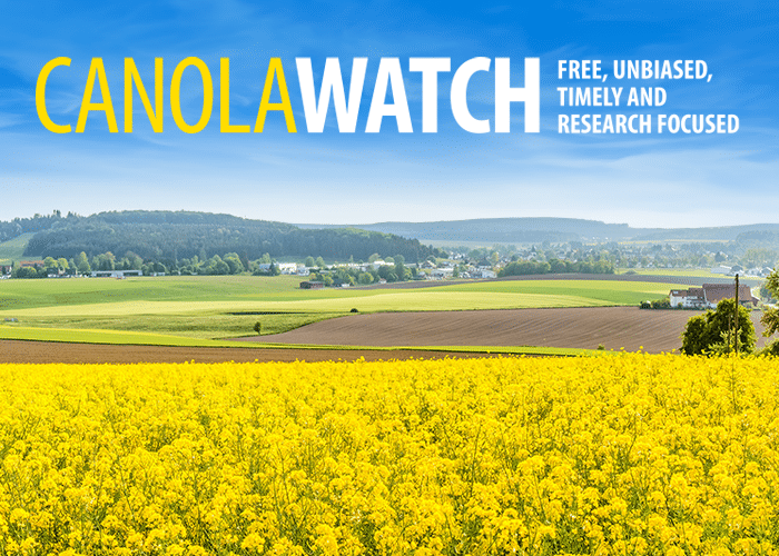 Read Canola Watch: Free, unbiased, timely and research focused