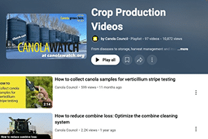 Canola Watch Discover More - Visit our YouTube Channel